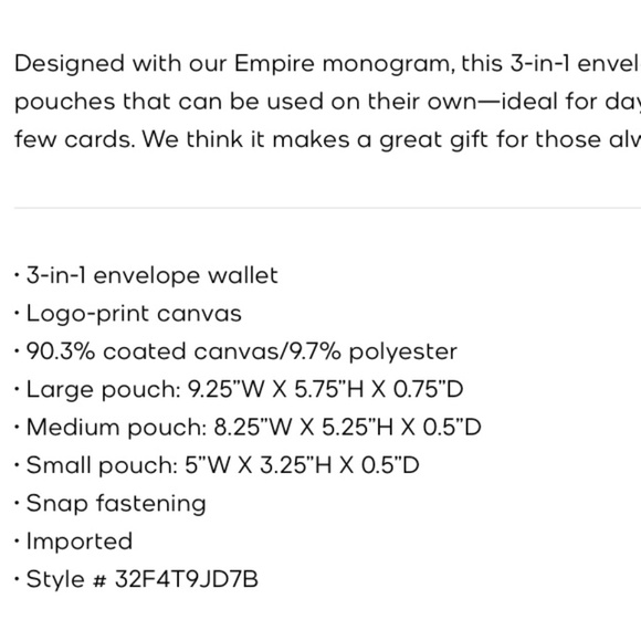 New Michael Kors 3 in 1 Empire Monogram wallet/pouch Gorgeous! - Picture 5 of 7